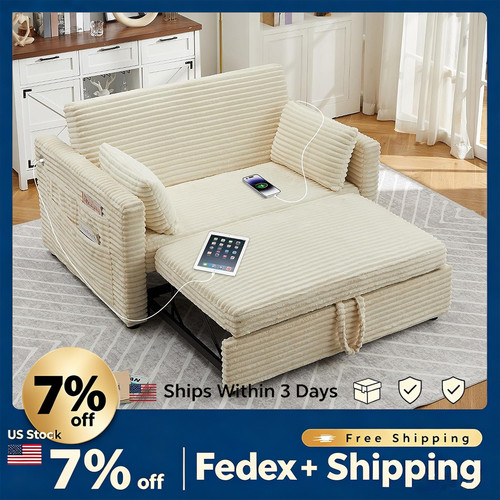 Corduroy loveseat sleeper - corduroy,
