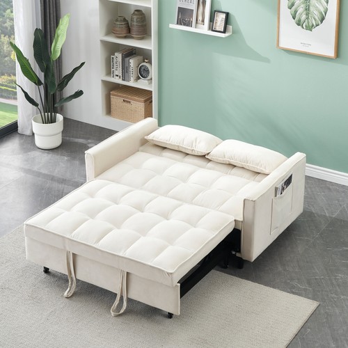 Velvet sofa bed - bed,