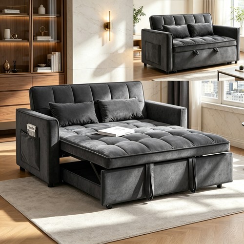 Dark gray velvet - 54",