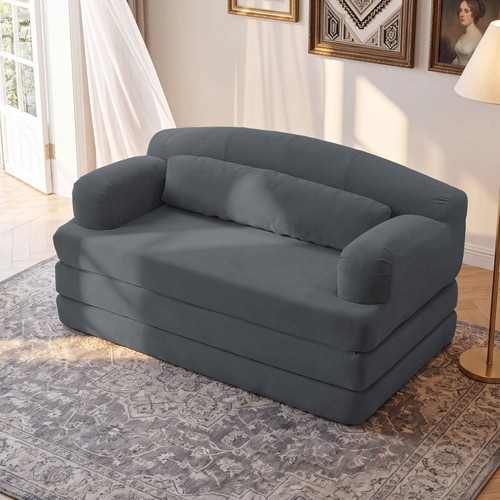 Foldable corduroy loveseat - corduroy,