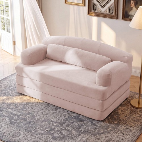 Foldable corduroy loveseat - foldable,