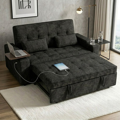 Black chenille convertible - black,
