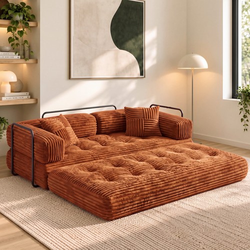 Boneless couch convertible - 79"boneless,