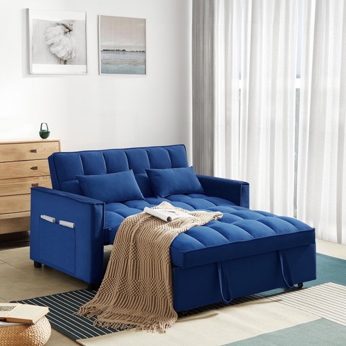 Velvet futon sofa bed - sofa,